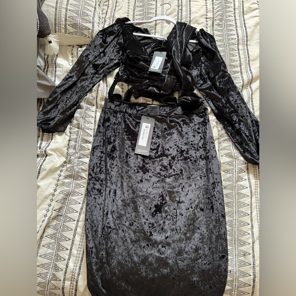 Velvet Rebdolls Matching Black Set. New with Tags. Size 1x